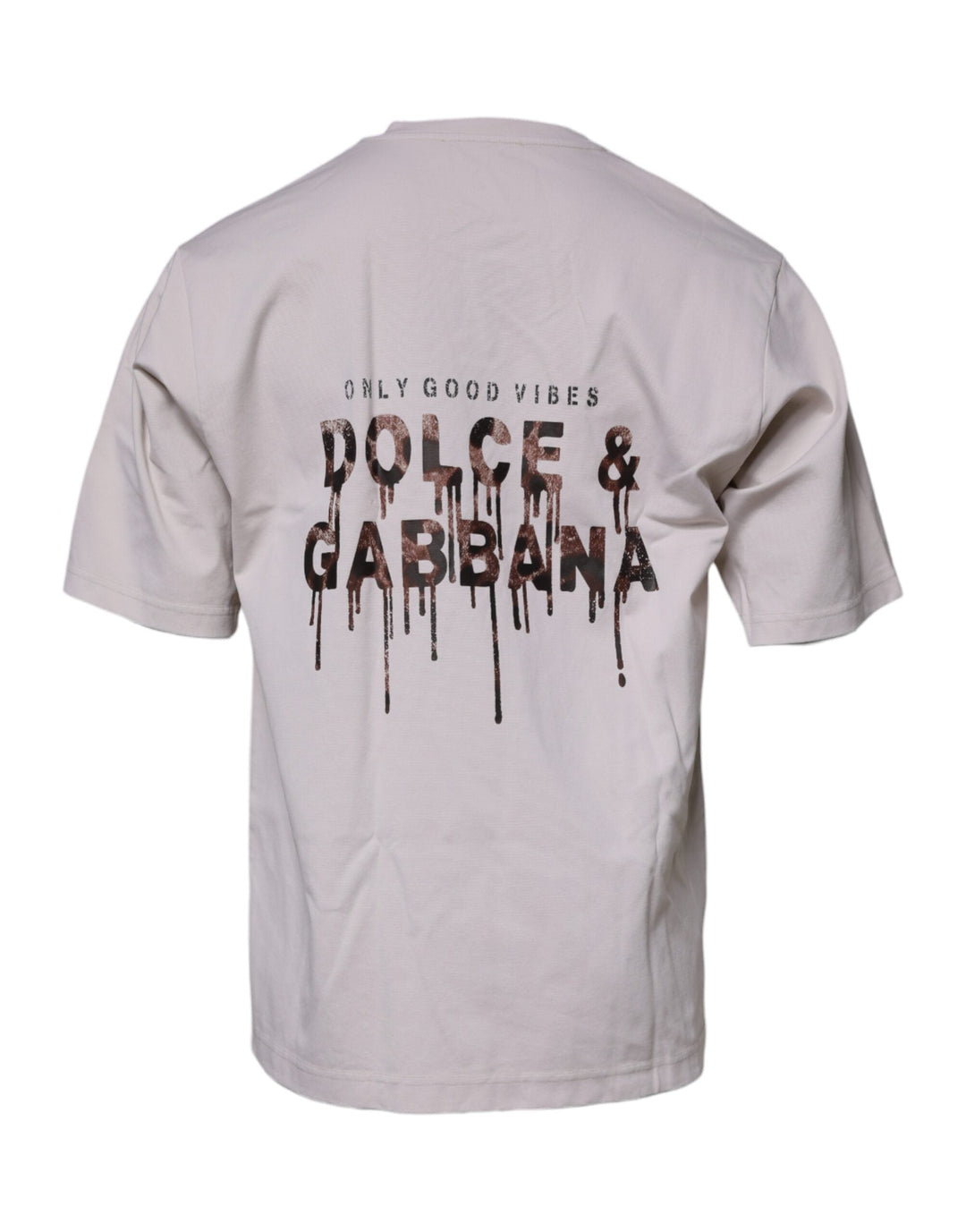 Dolce &amp; Gabbana Beige Dg Logo Crew Neck Short Sleeves T-shirt