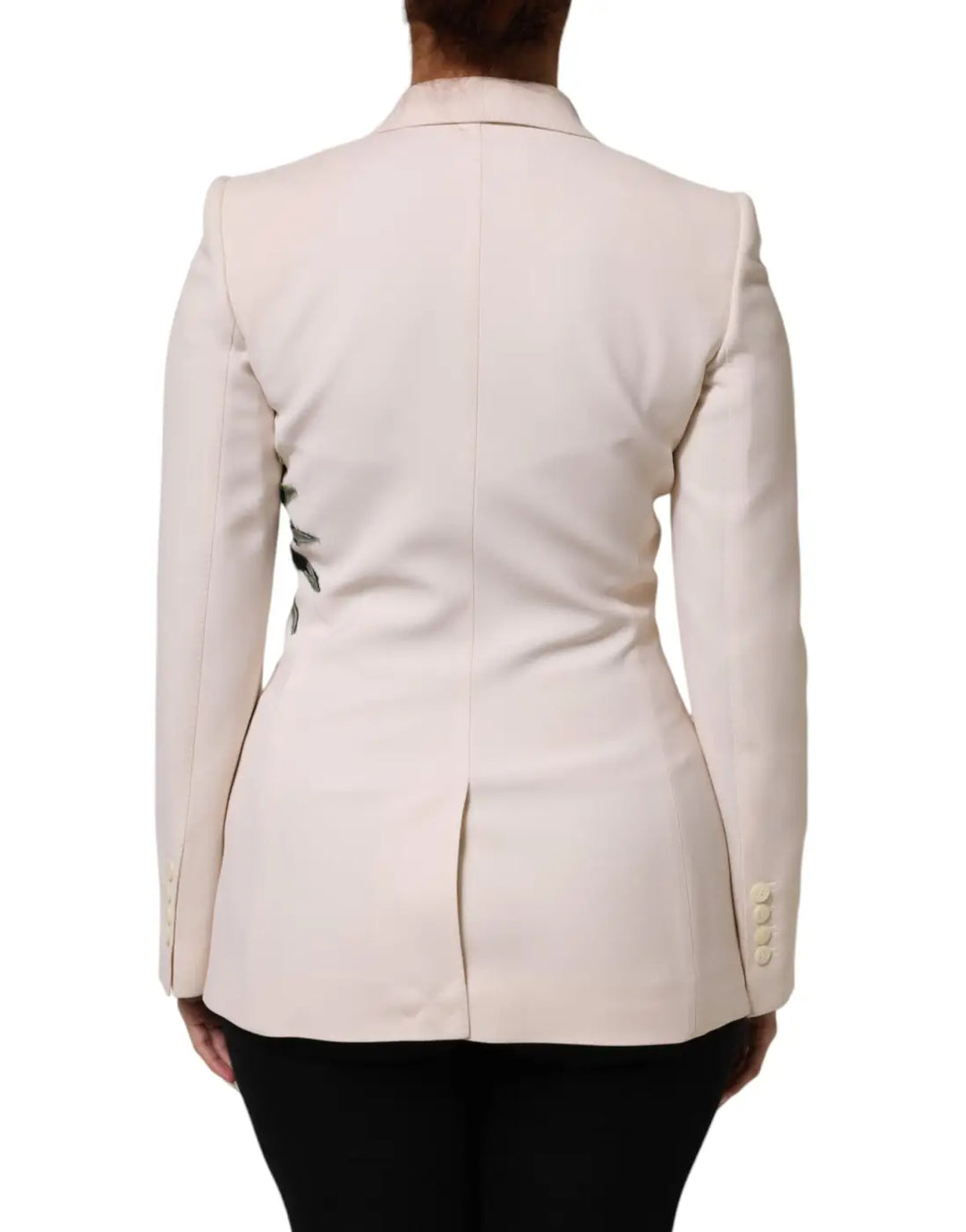 Dolce &amp; Gabbana Beige Embroidered Single Breasted Jacket