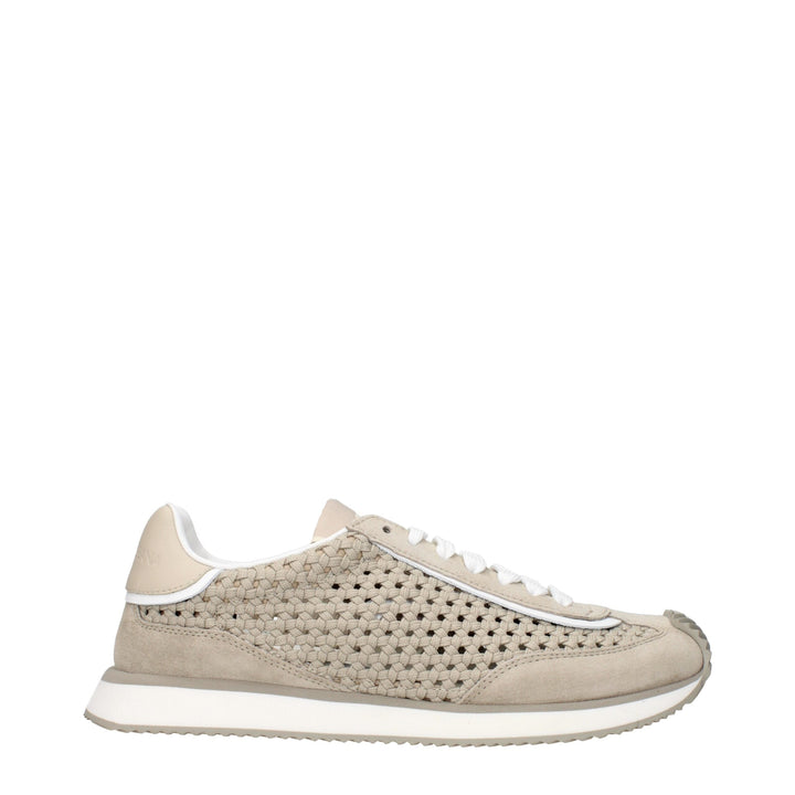 Dolce &amp; Gabbana Beige Fabric Low Top Sneakers