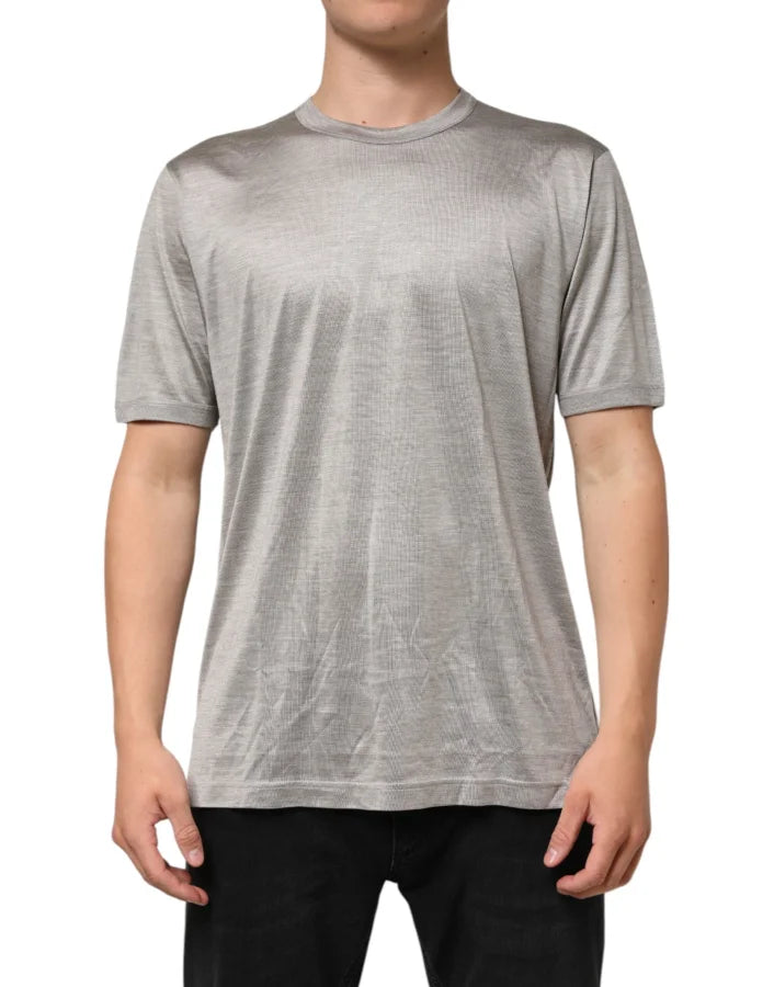 Dolce & Gabbana Beige Hazelnut Cotton Shortsleeve Shirt T-shirt