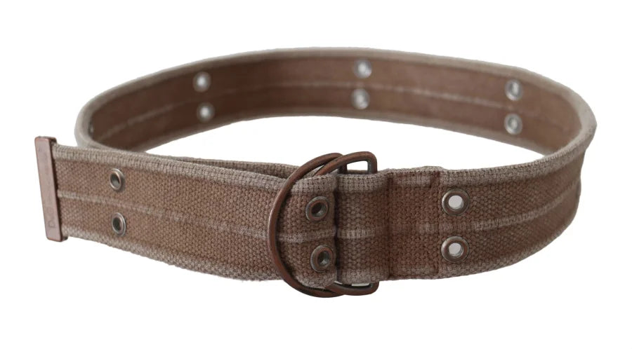 Dolce & Gabbana Beige Leather Logo Belt Sling Cintura Buckle