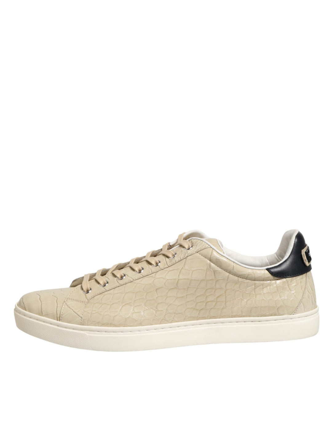 Dolce &amp; Gabbana Beige London Low Top Leather Sneakers Shoes