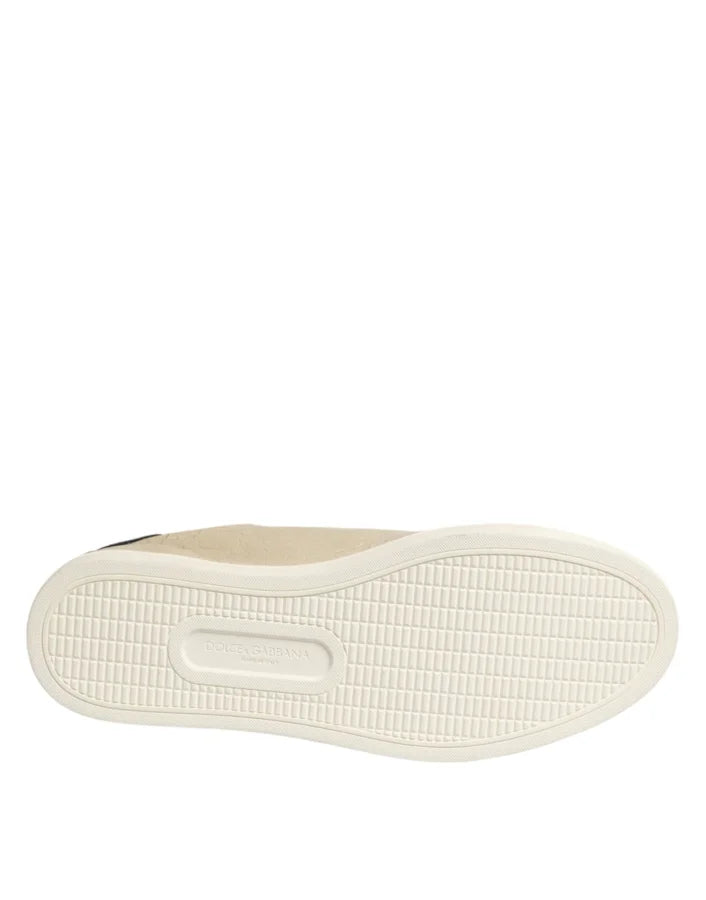 Dolce & Gabbana Beige London Low Top Leather Sneakers Shoes