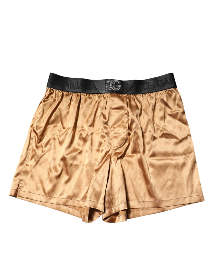 Dolce &amp; Gabbana Beige Men Regular Boxer Eye Mask Set Underwear