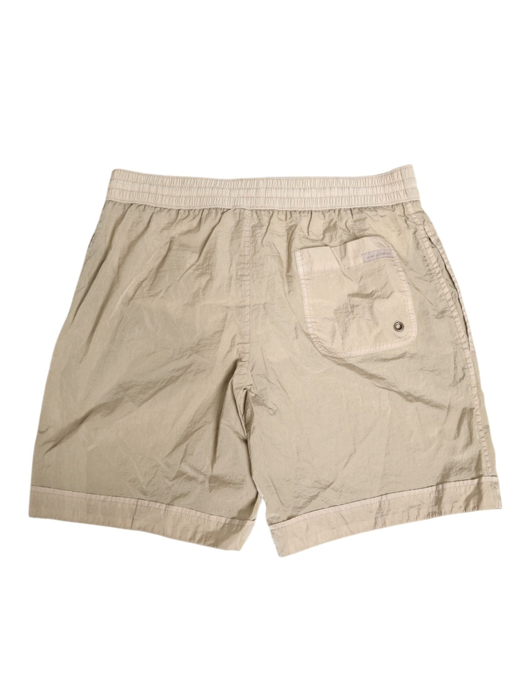 Dolce &amp; Gabbana Beige Nylon Beachwear Men Boxer Short Swimwear