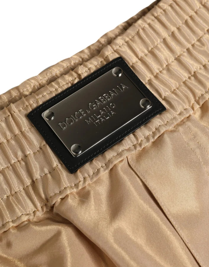 Dolce &amp; Gabbana Beige Polyester Men Boxer Shorts Underwear