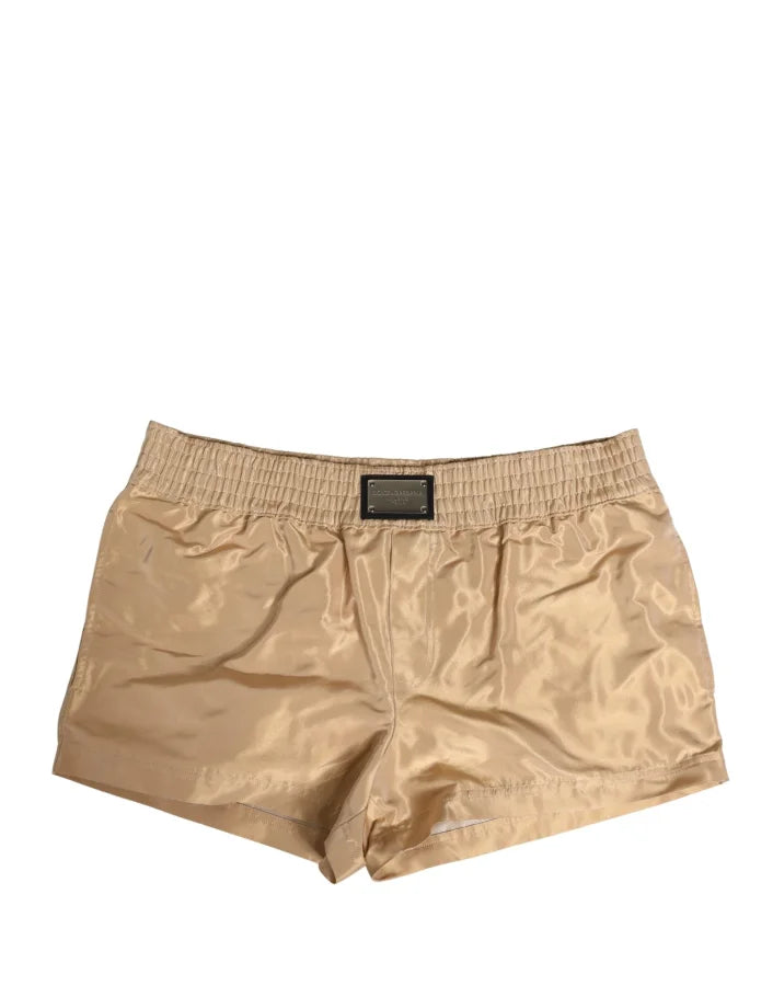 Dolce &amp; Gabbana Beige Polyester Men Boxer Shorts Underwear