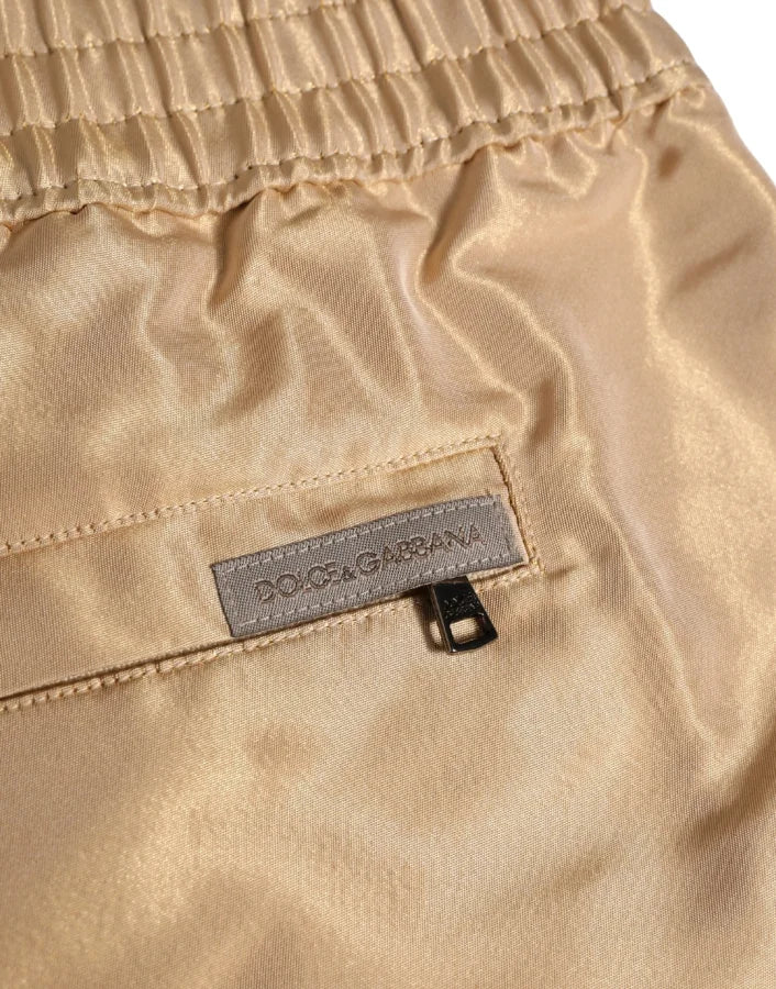 Dolce &amp; Gabbana Beige Polyester Men Boxer Shorts Underwear