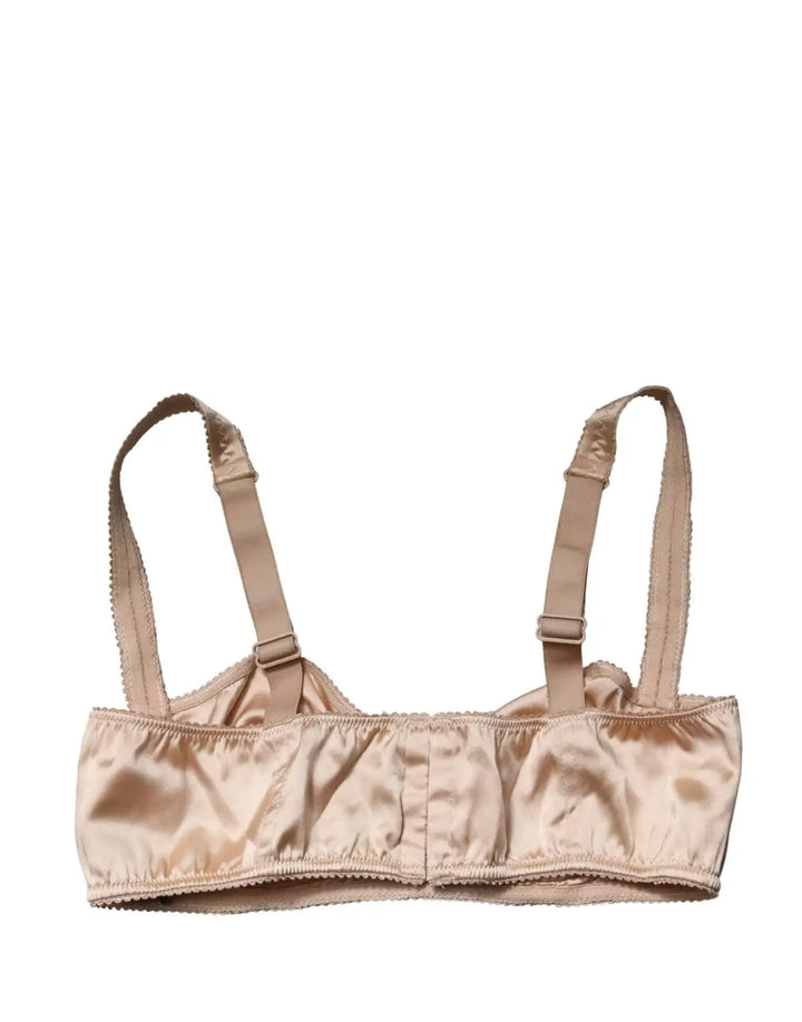 Dolce &amp; Gabbana Beige Semi-Pad Underwire Balconette Bra Underwear