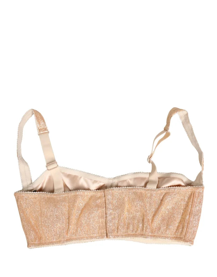 Dolce &amp; Gabbana Beige Semi-Pad Underwire Balconette Bra Underwear