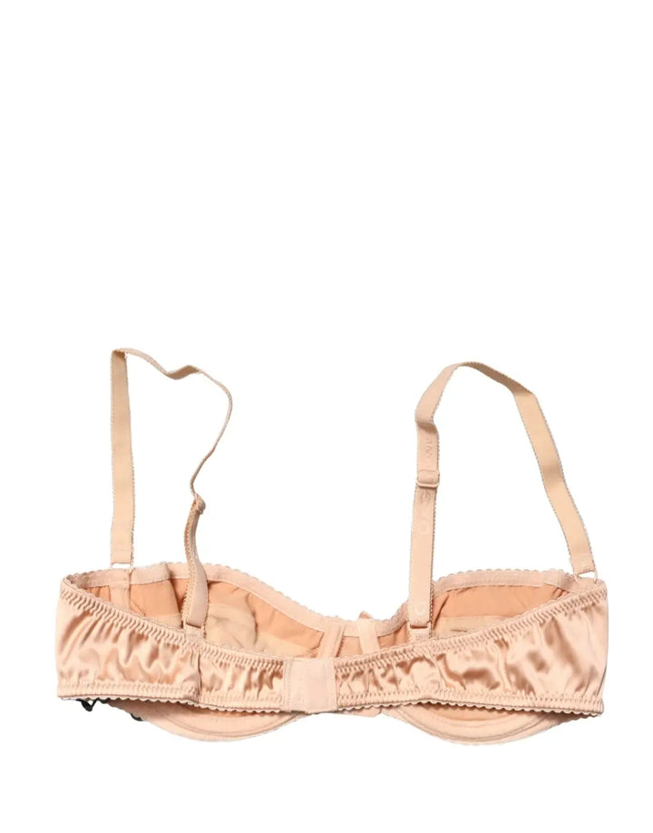 Dolce &amp; Gabbana Beige Semi-Pad Underwire Balconette Bra Underwear