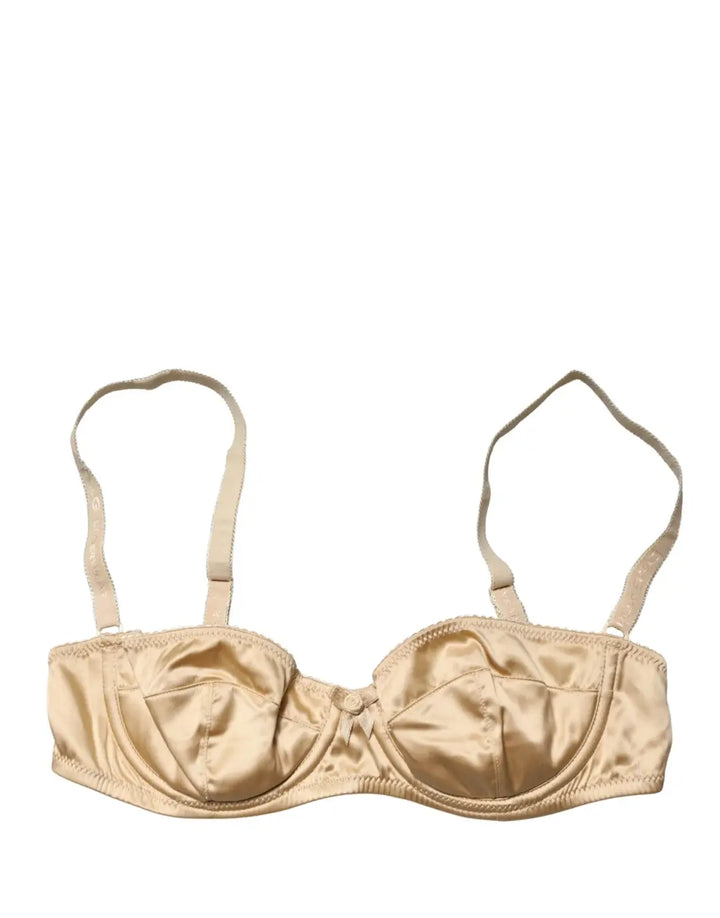 Dolce &amp; Gabbana Beige Semi-Pad Underwire Balconette Bra Underwear