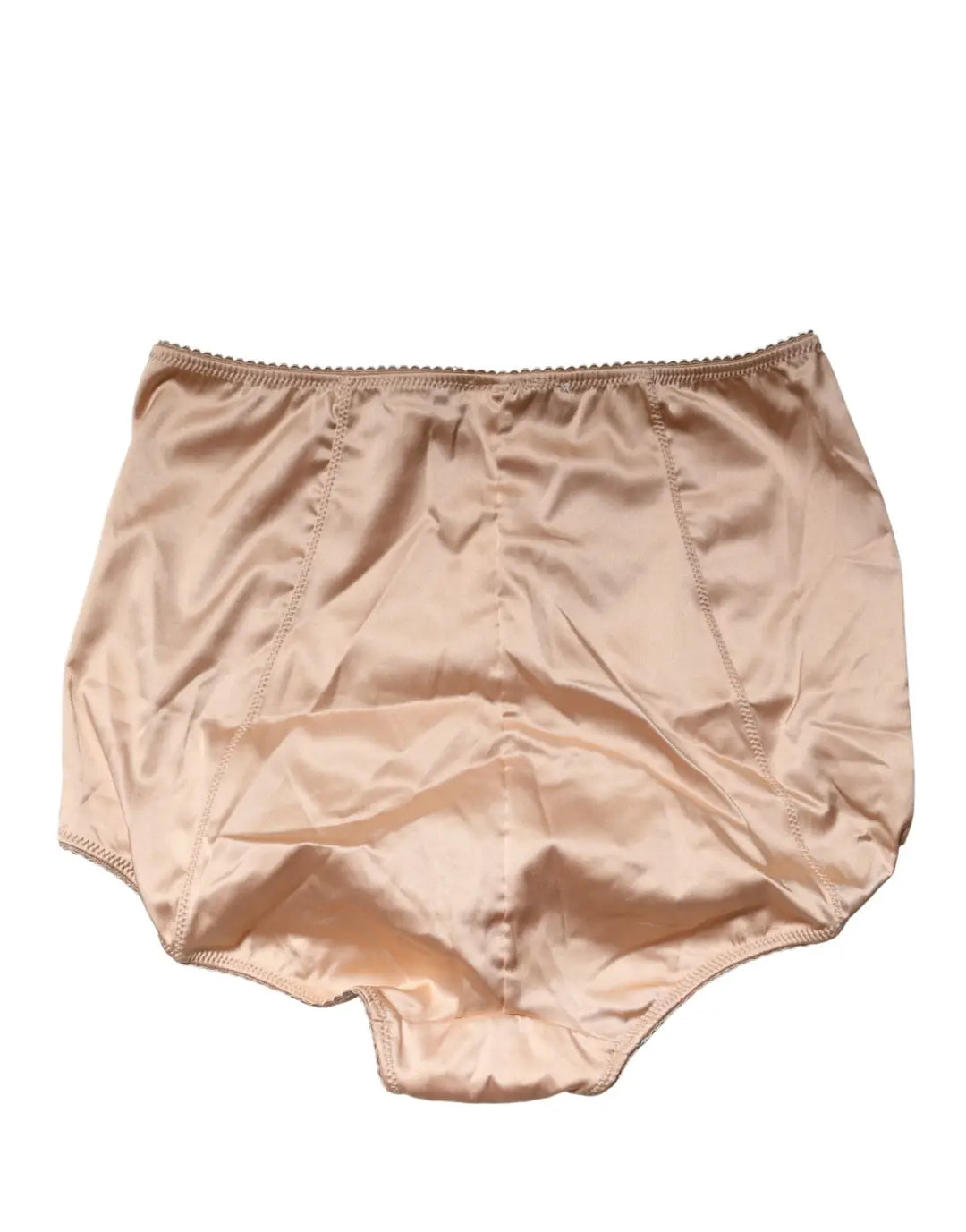 Dolce &amp; Gabbana Beige Silk Blend High Waist Girdle Panty Underwear