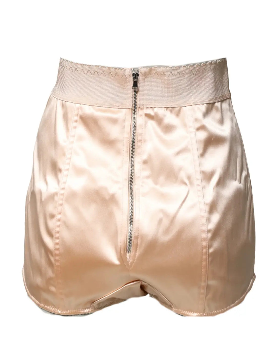 Dolce &amp; Gabbana Beige Silk Blend High Waist Girdle Panty Underwear