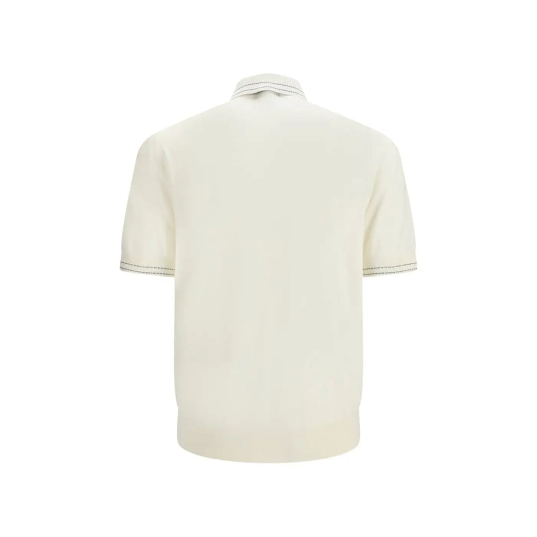 Dolce &amp; Gabbana Beige Silk Polo Shirt