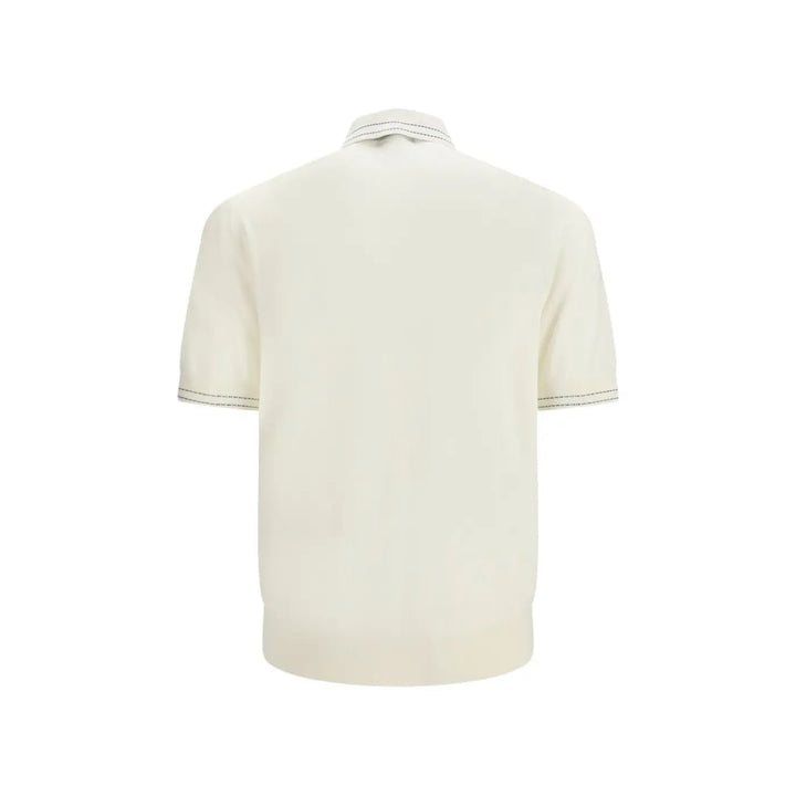 Dolce &amp; Gabbana Beige Silk Polo Shirt