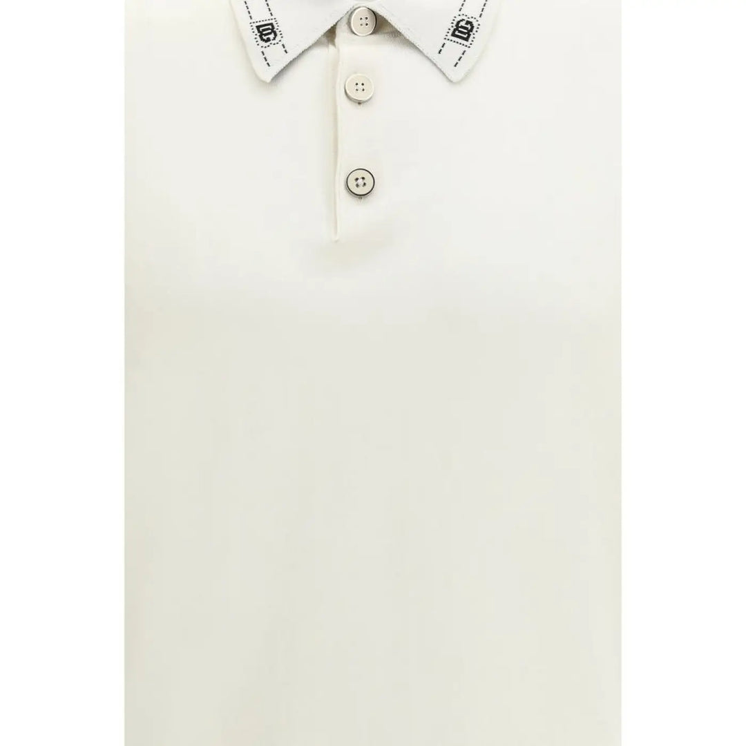 Dolce &amp; Gabbana Beige Silk Polo Shirt