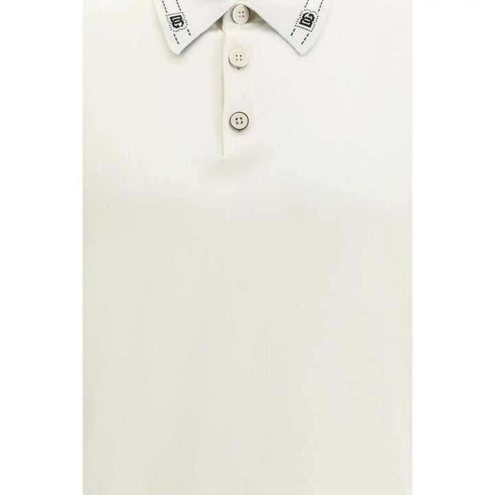 Dolce &amp; Gabbana Beige Silk Polo Shirt