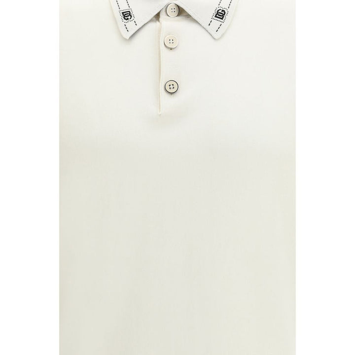 Dolce &amp; Gabbana Beige Silk Polo Shirt
