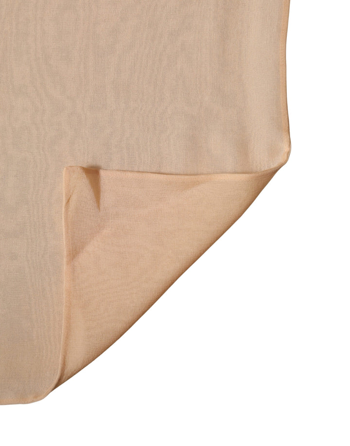 Dolce &amp; Gabbana Beige Silk Sash Wrap Foulard Stole 292cm x 19cm Scarf