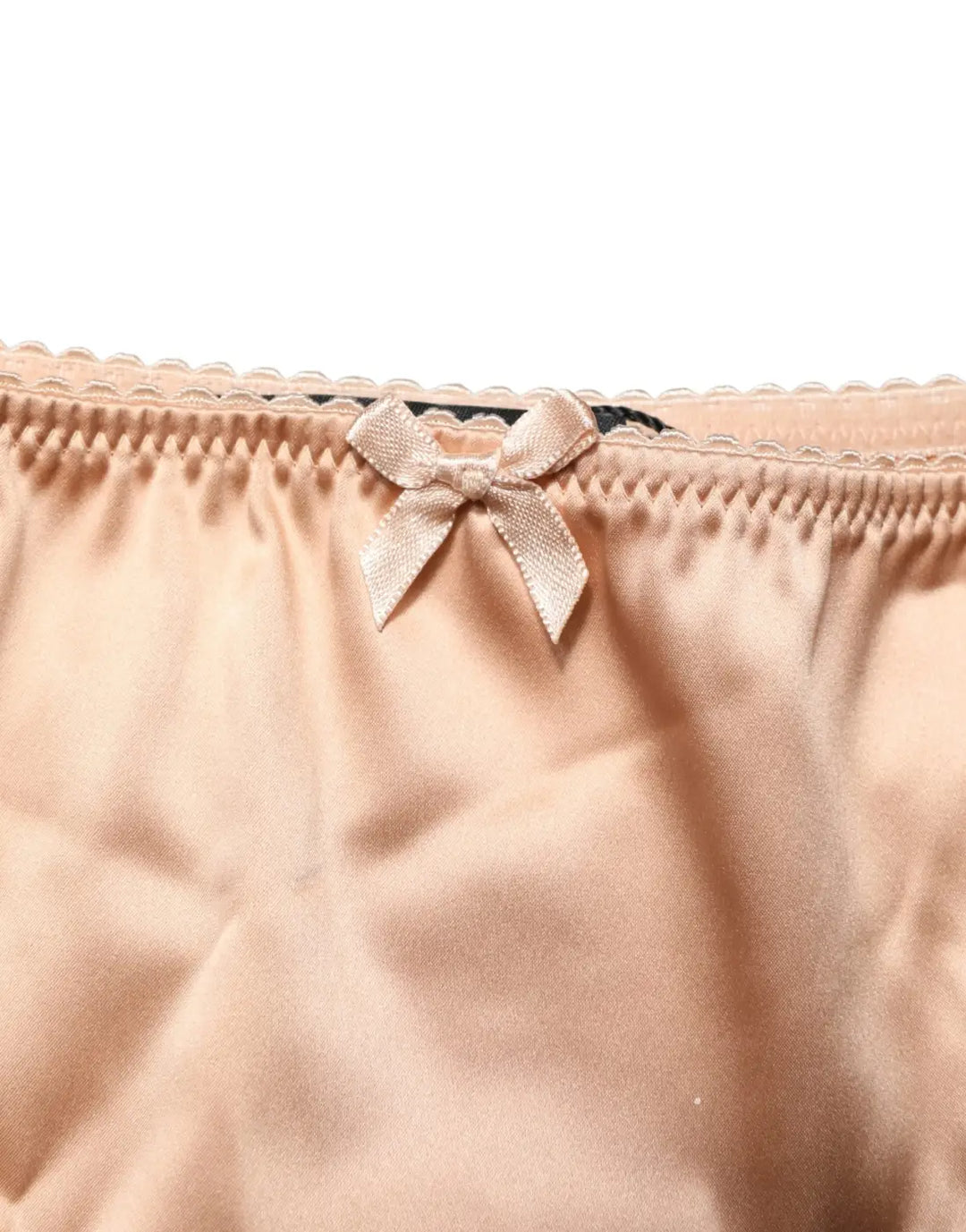 Dolce &amp; Gabbana Beige Silk Stretch Mid Waist Brief Panty Underwear