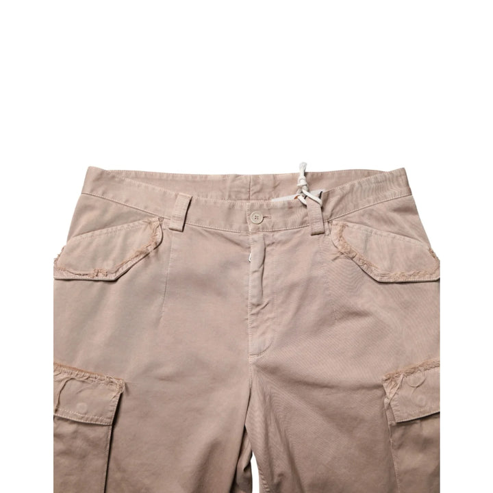 Dolce & Gabbana Beige Straight Cargo Chino Men Trouser Pants