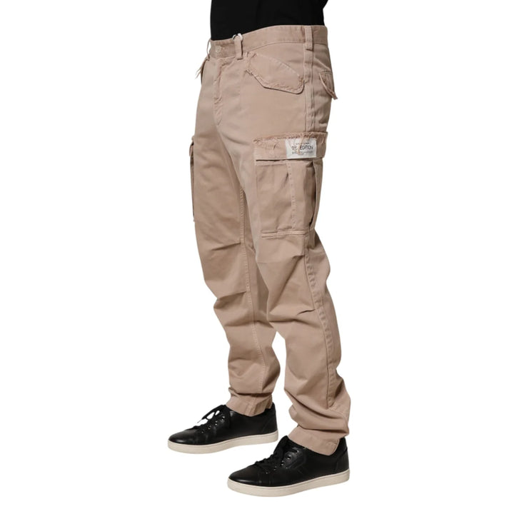 Dolce & Gabbana Beige Straight Cargo Chino Men Trouser Pants