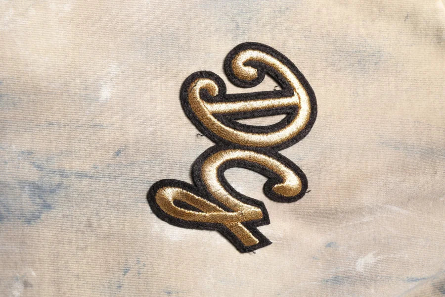 Dolce & Gabbana Beige Tie Dye DG Embroidery Cropped T-shirt