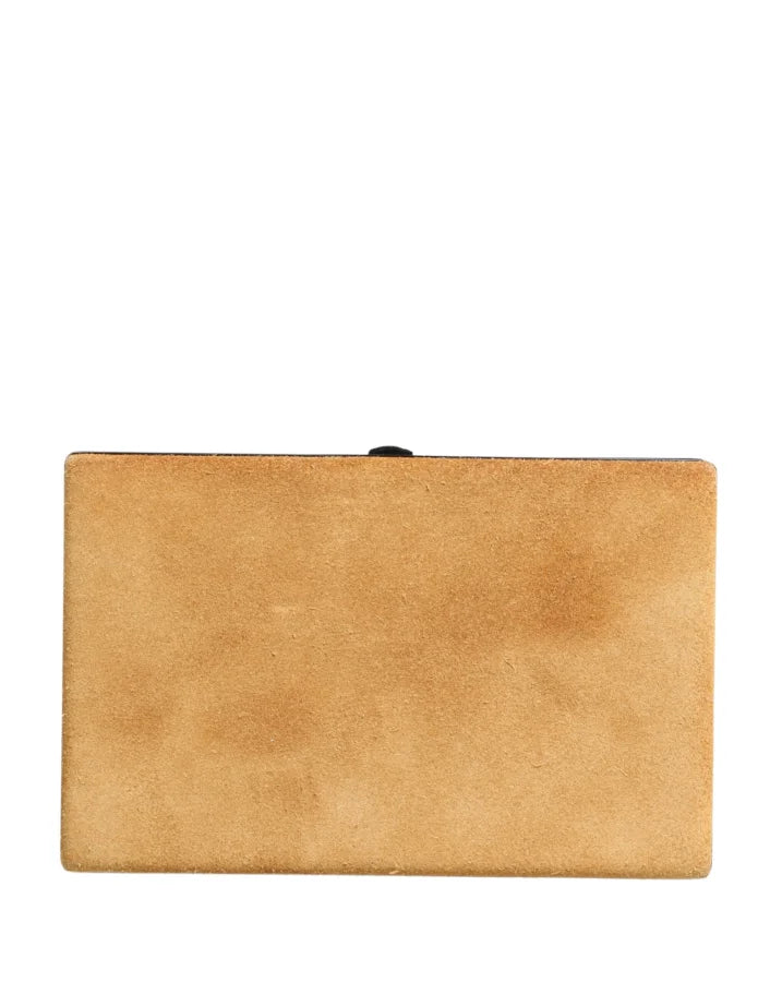 Dolce & Gabbana - Beige Velvet Calf Leather Clutch Evening Women Purse Bag
