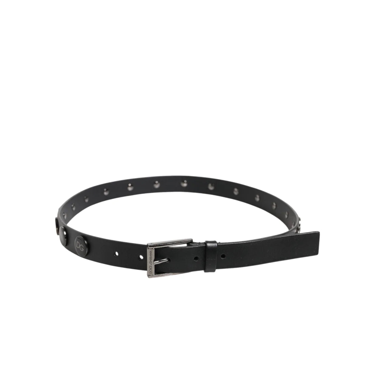 Dolce Gabbana Belt Dress Up Your Look with DG Logo and Silver Buckle &