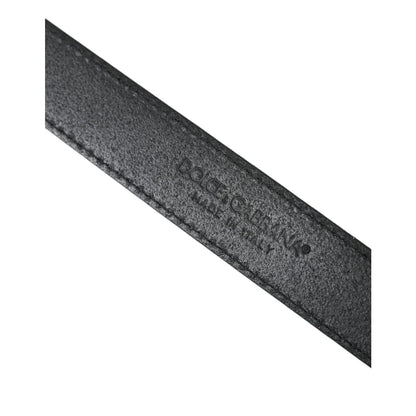 Dolce and Gabbana Belt in High-Quality Leather with Metal Buckle Closure &