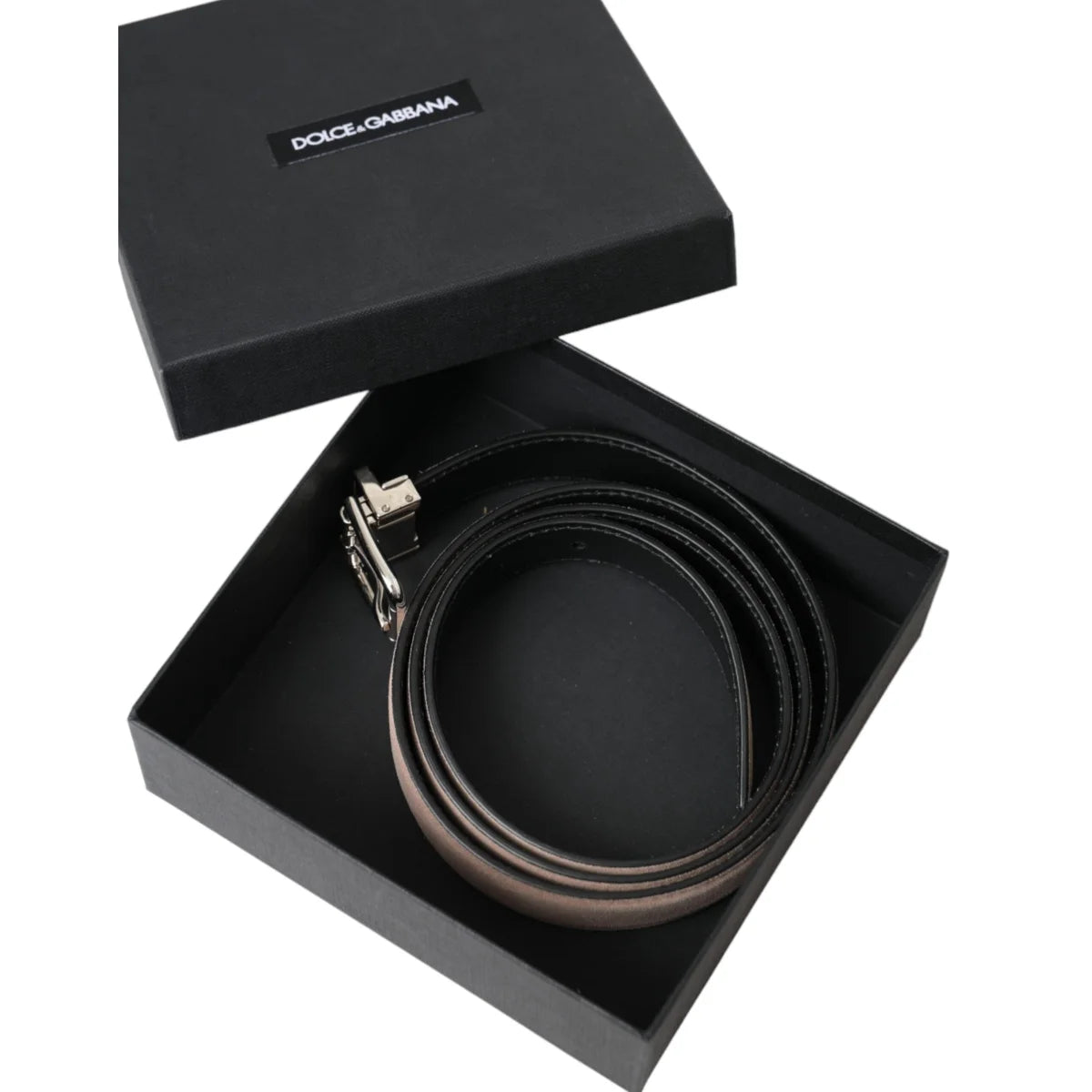 Dolce Gabbana Belt in Luxe Leather with Signature Metal Buckle &