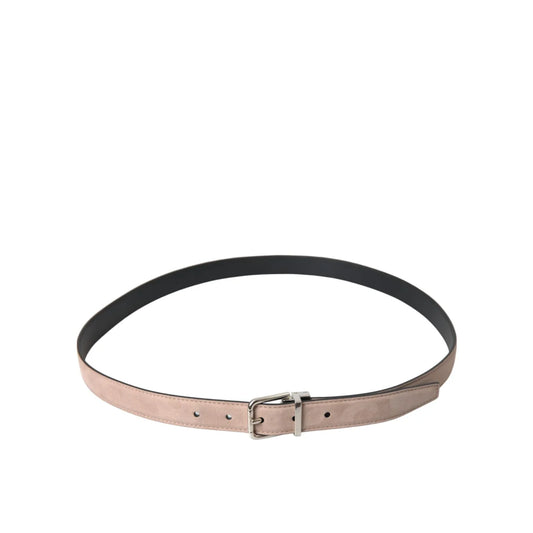 Dolce Gabbana Belt in Luxe Leather with Signature Metal Buckle &