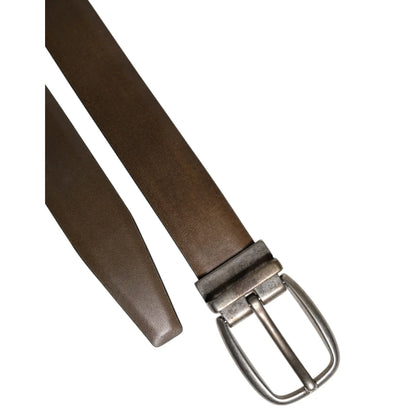 Dolce Gabbana Belt with Metal Buckle in Luxurious Leather &