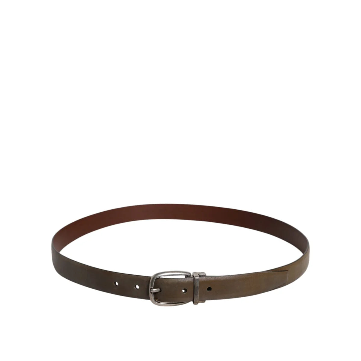Dolce Gabbana Belt with Metal Buckle in Luxurious Leather &