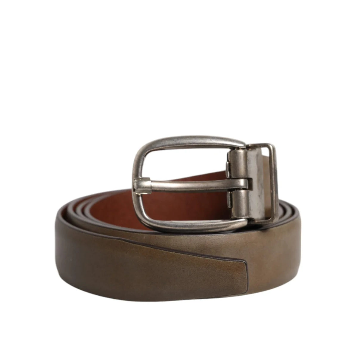 Dolce Gabbana Belt with Metal Buckle in Luxurious Leather &