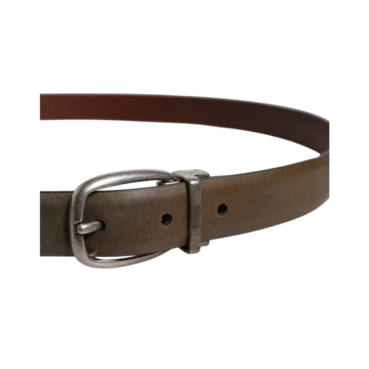 Dolce Gabbana Belt with Metal Buckle in Luxurious Leather &