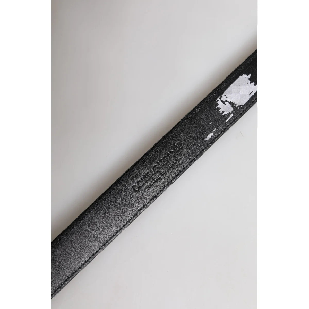 Dolce Gabbana Belt with Metal Buckle in Premium Leather &