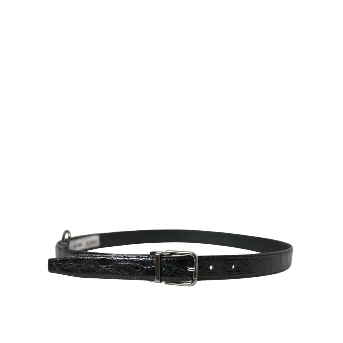 Dolce Gabbana Belt Radiates Italian Elegance with Striking Metal Buckle &