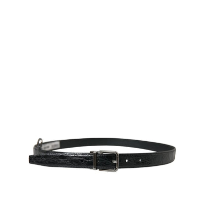 Dolce Gabbana Belt Radiates Italian Elegance with Striking Metal Buckle &