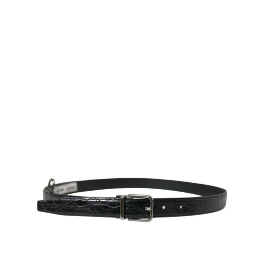 Dolce Gabbana Belt Radiates Italian Elegance with Striking Metal Buckle &