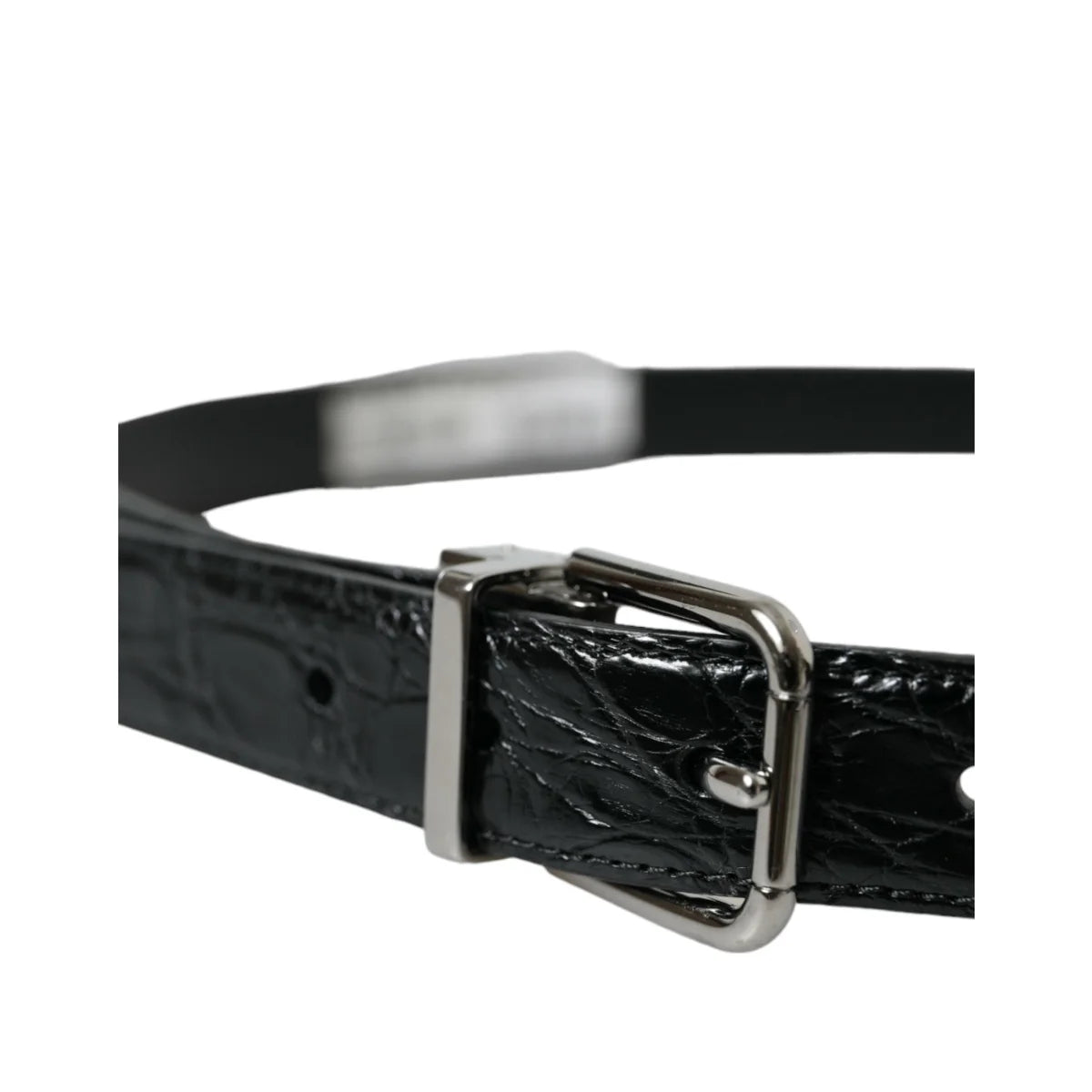 Dolce Gabbana Belt Radiates Italian Elegance with Striking Metal Buckle &