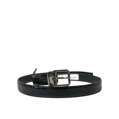 Dolce Gabbana Belt Radiates Italian Elegance with Striking Metal Buckle &