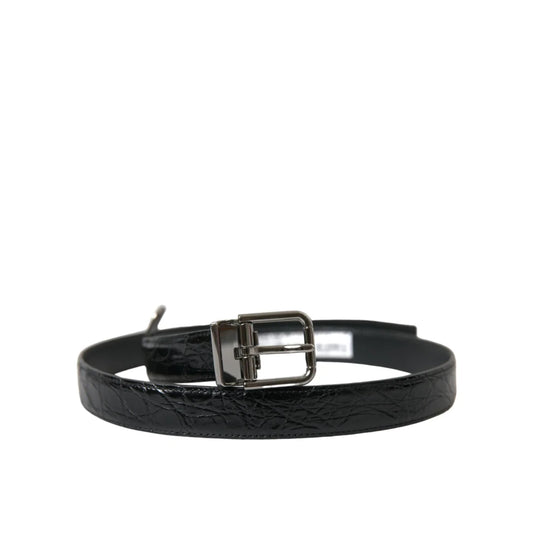Dolce Gabbana Belt Radiates Italian Elegance with Striking Metal Buckle &
