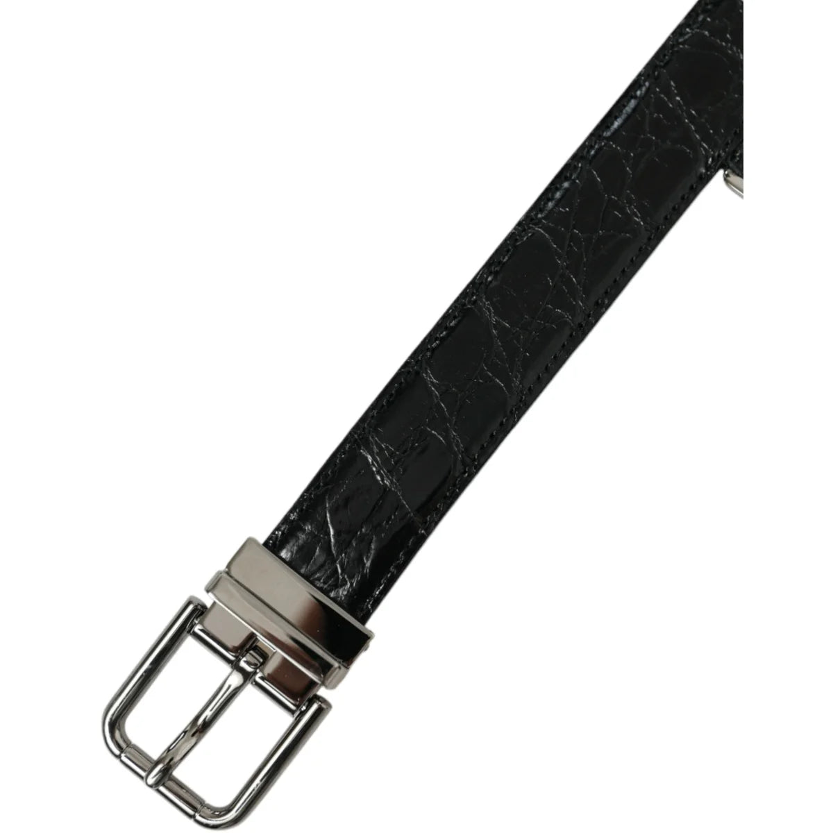 Dolce Gabbana Belt Radiates Italian Elegance with Striking Metal Buckle &