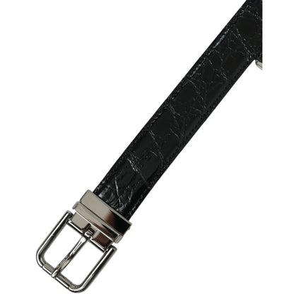 Dolce Gabbana Belt Radiates Italian Elegance with Striking Metal Buckle &