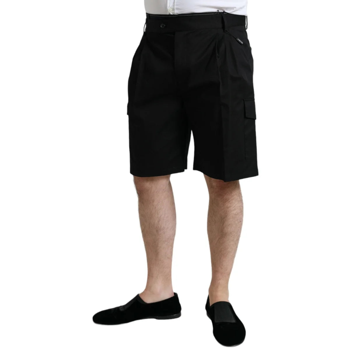 Dolce Gabbana Bermuda Cargo Shorts in Virgin Wool Elegance &