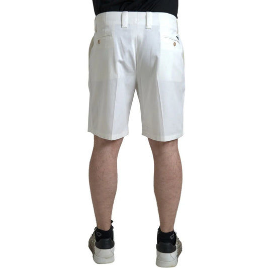 Dolce & Gabbana Bermuda Denim Shorts with Signature Button Closure