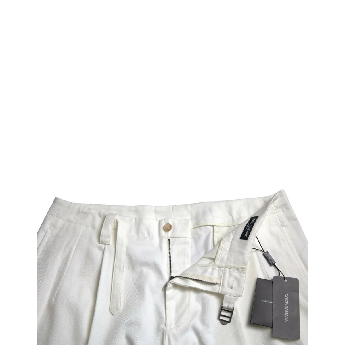 Dolce & Gabbana Bermuda Denim Shorts with Signature Button Closure