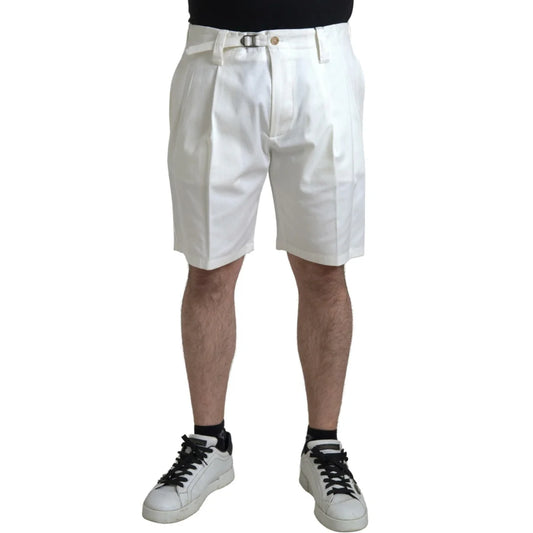 Dolce & Gabbana Bermuda Denim Shorts with Signature Button Closure